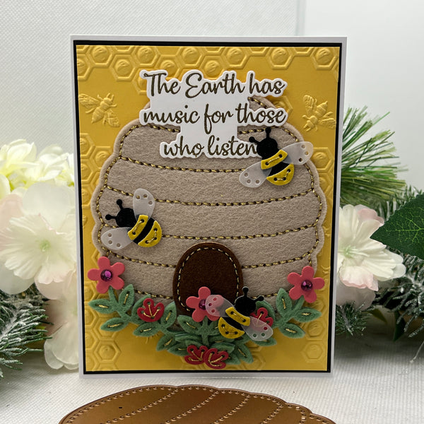 Felt Floral Beehive Etched Dies by Nichol Spohr