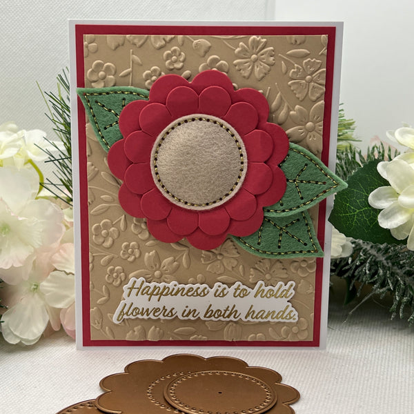 Felt Sunflower Bloom Etched Dies by Nichol Spohr