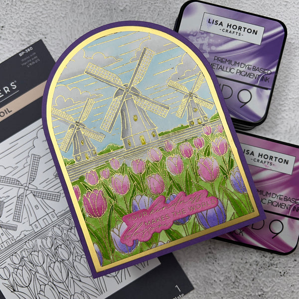 Windmills and Tulips Press + Foil Plate and Stencil Bundle by Yana Smakula