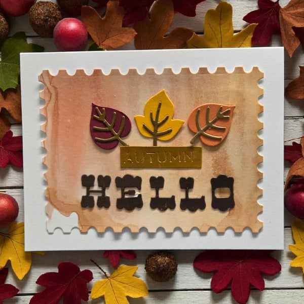 Falling Leaves Etched Dies by Kelly Bangs
