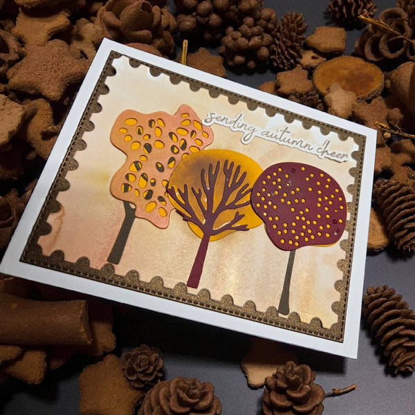 Changing Trees Etched Dies by Kelly Bangs