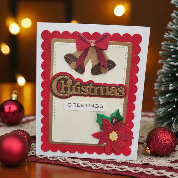 Christmas Sentiments Clear Stamp & Die Set by Lisa Horton