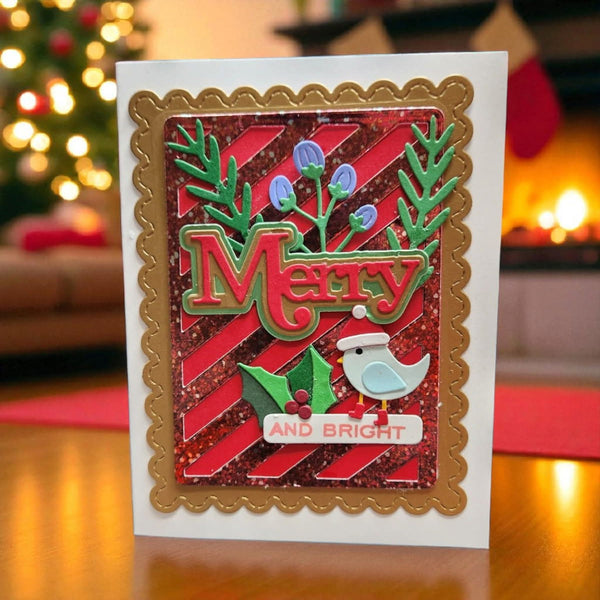 Bow & Bell Scallop Frame Etched Dies by Lisa Horton