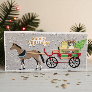 Christmas Horse-Drawn Wagon Etched Dies by Annie Williams