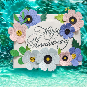 Copperplate Happy Anniversary BetterPress Plate by Paul Antonio