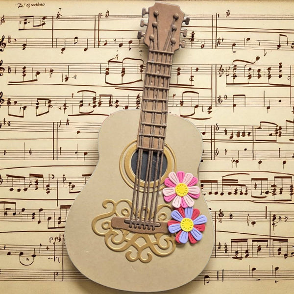 Majestic Guitar Box Side Panels Etched Dies by Bibi Cameron