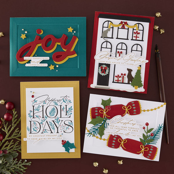 Christmas Cheer Sentiments BetterPress Plate & Die Set by Yana Smakula