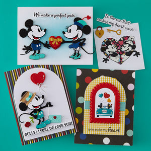 Classic Mouse Love Sentiments Press + Foil Plate & Die Set