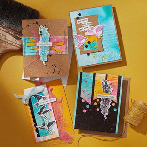 Feather Dream BetterPress Plates & Die Set by Dina Wakley
