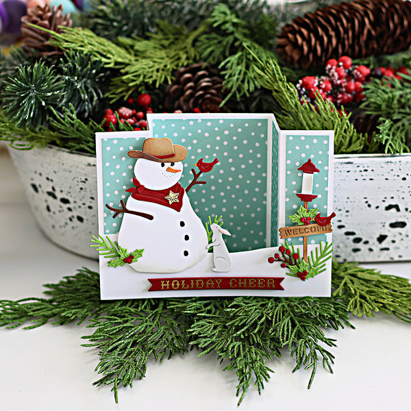 Country Snowman Etched Dies by Annie Williams