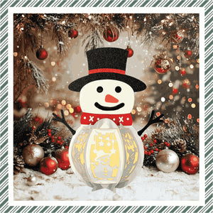 DIY Paper Lanterns - Snowman