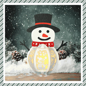 DIY Paper Lanterns - Snowman