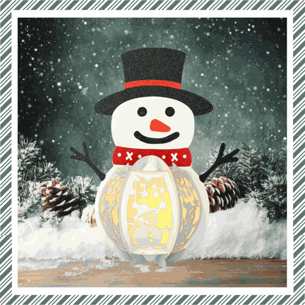 DIY Paper Lanterns - Snowman
