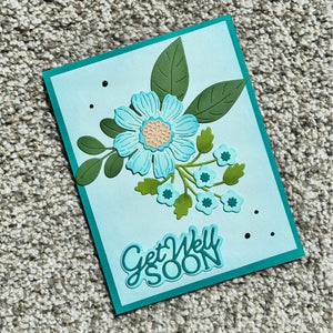 Layered Get Well Soon Etched Dies