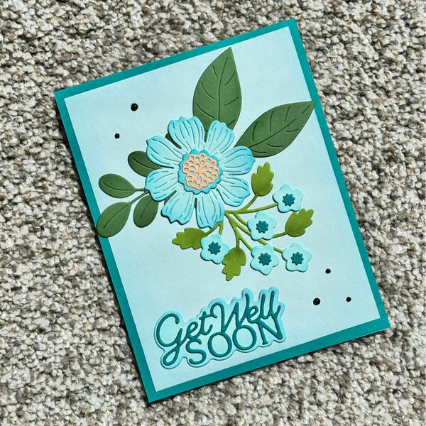 Layered Get Well Soon Etched Dies