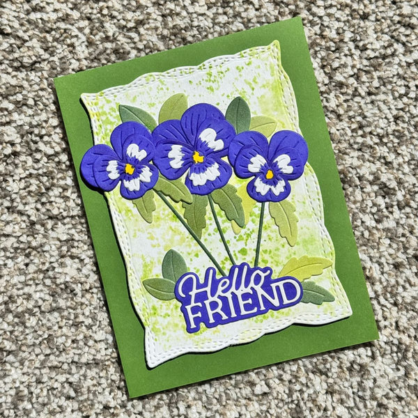 Layered Hello Friend Etched Dies
