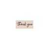 Thank You Script Woodblock Stamp