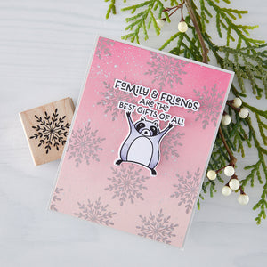 Geometric Snowflake Woodblock Stamp
