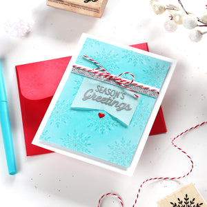 Geometric Snowflake Woodblock Stamp