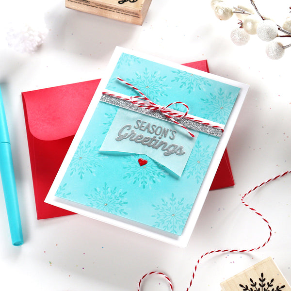 Geometric Snowflake Woodblock Stamp