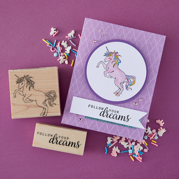 Follow Your Dreams Woodblock Stamp