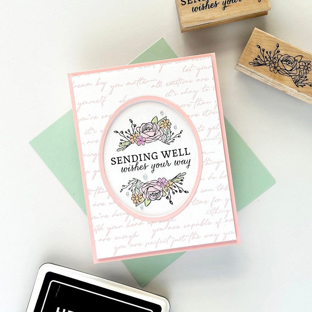 Well Wishes Woodblock Stamp