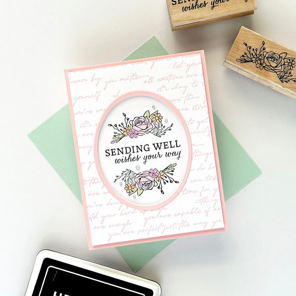 Well Wishes Woodblock Stamp