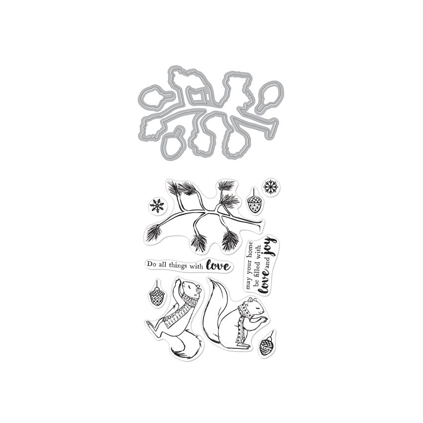 Christmas Squirrels Stamp & Die Set