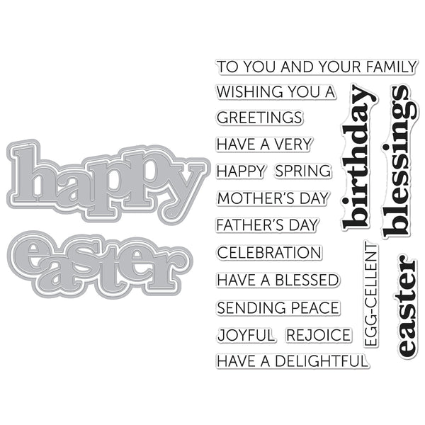 Happy Easter Stamp & Cut XL from the Charming Easter collection