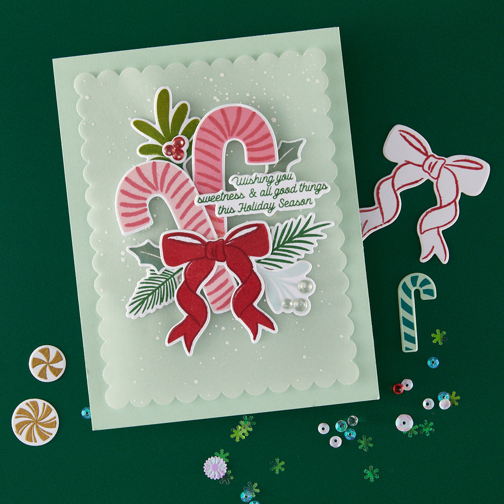Candy Cane Swag Stamp & Cut