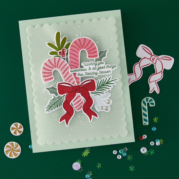 Candy Cane Swag Stamp & Cut