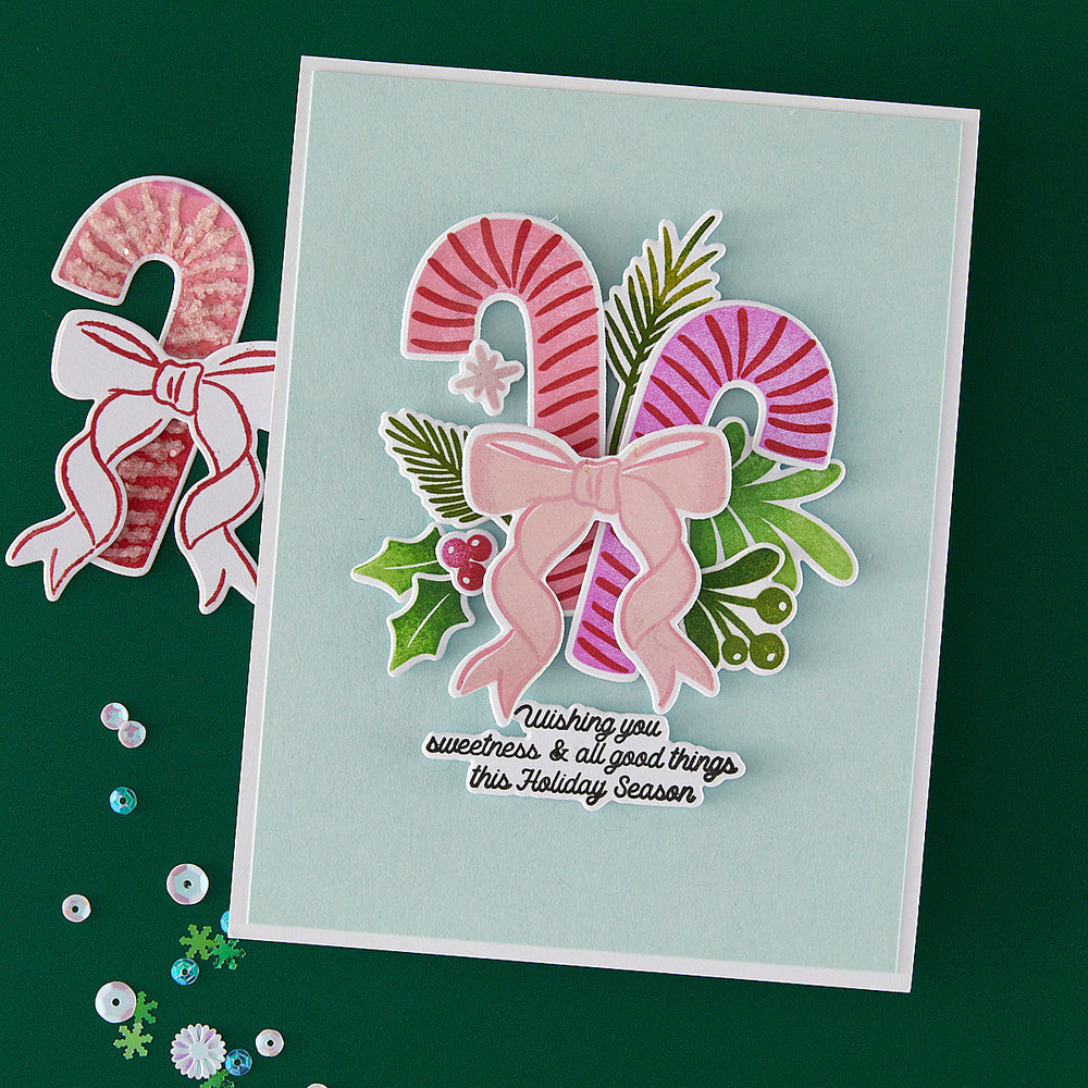Candy Cane Swag Stamp & Cut