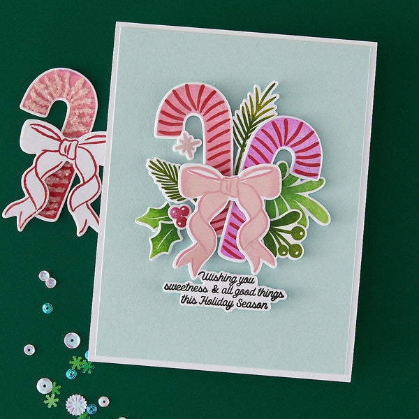Candy Cane Swag Stamp & Cut