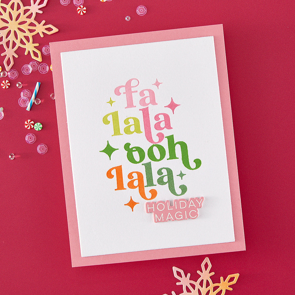 Modern Holiday Greetings Clear Stamp Set