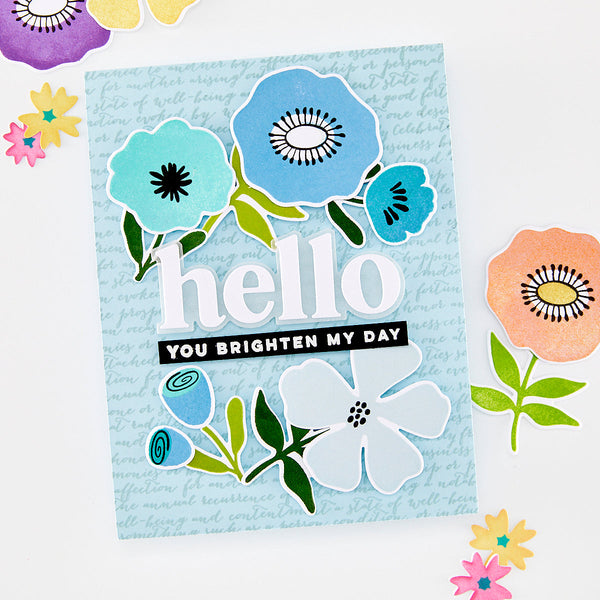 Abstract Floral Stamp & Cut