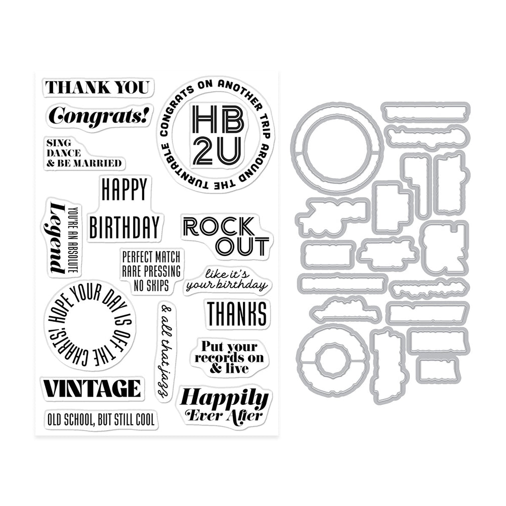 Vintage Vinyl Stamp & Cut