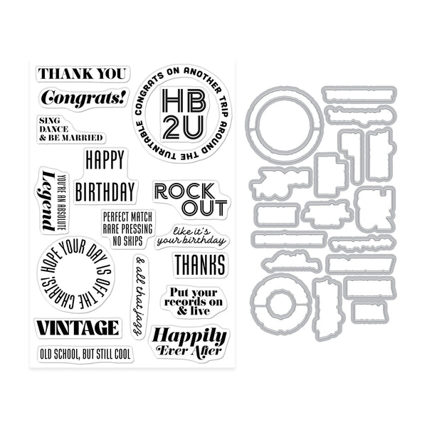 Vintage Vinyl Stamp & Cut