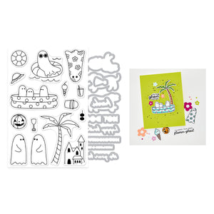 Beach Boos Stamp & Cut