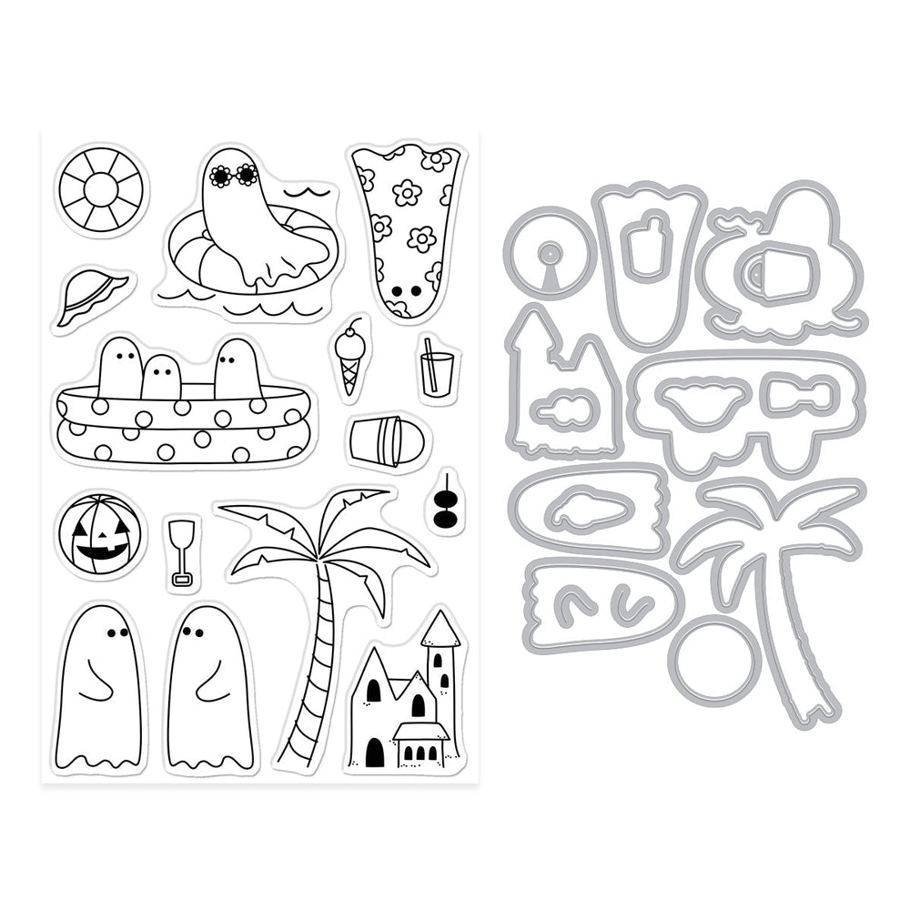 Beach Boos Stamp & Cut