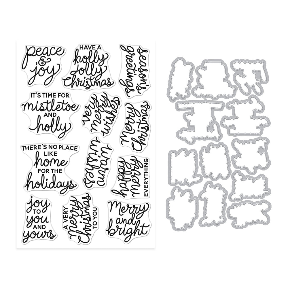 Very Merry Wishes Stamp & Cut