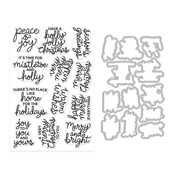 Very Merry Wishes Stamp & Cut