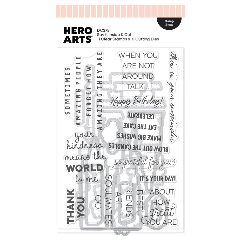 Say It Inside & Out Stamp & Cut