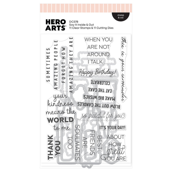Say It Inside & Out Stamp & Cut