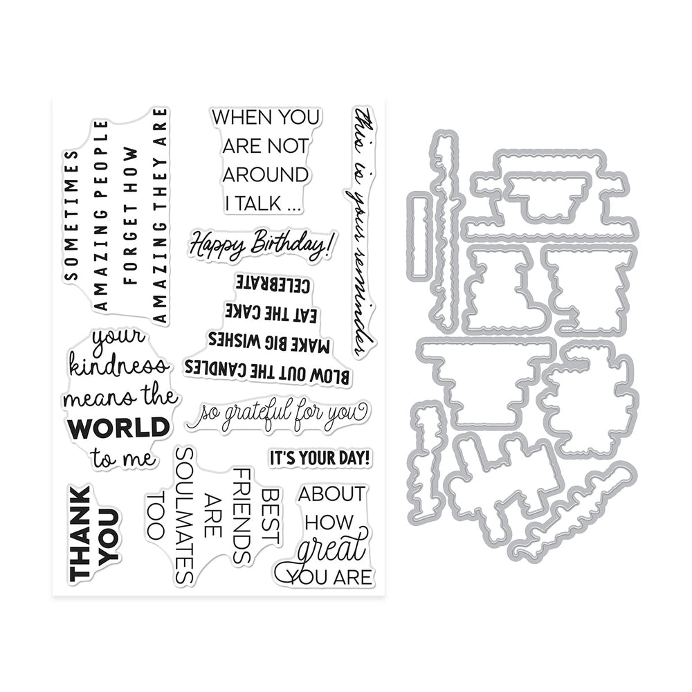 Say It Inside & Out Stamp & Cut