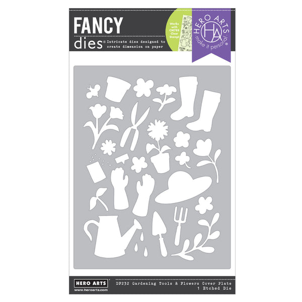 Gardening Tools & Flowers Cover Plate Die