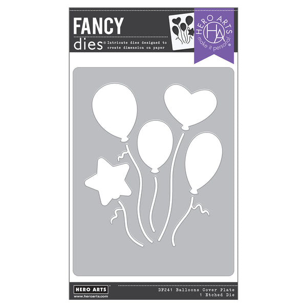 Hero Arts Balloons Cover Plate Die from the Let's Celebrate Collection