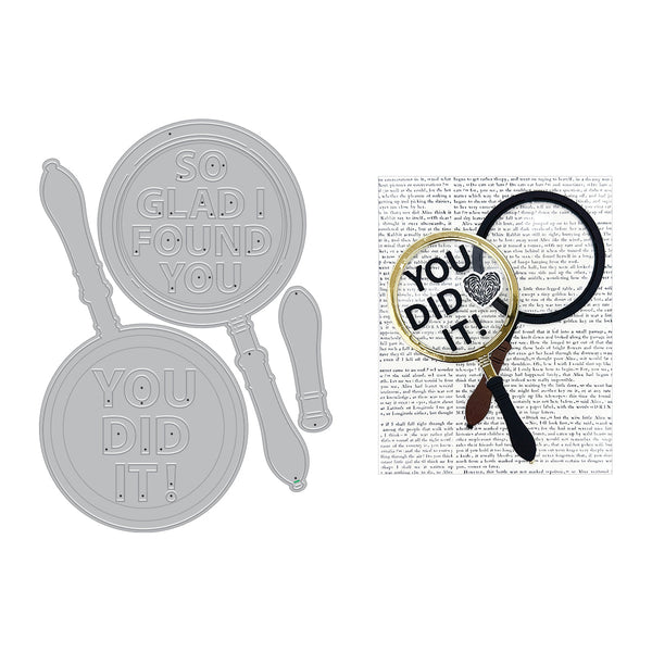 Magnifying Glass Die Set from the Case Closed Collection