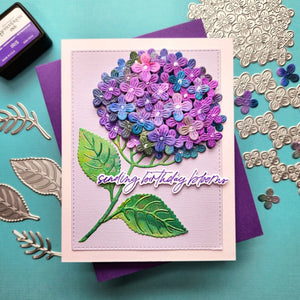 Layered Hydrangea Etched Dies