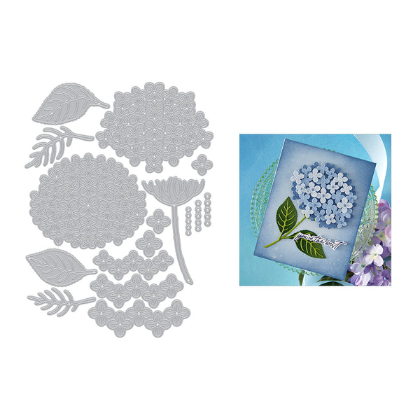 Layered Hydrangea Etched Dies