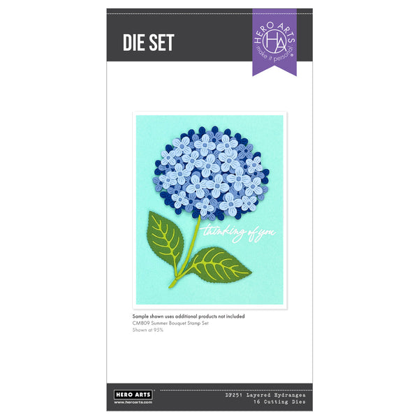 Layered Hydrangea Etched Dies